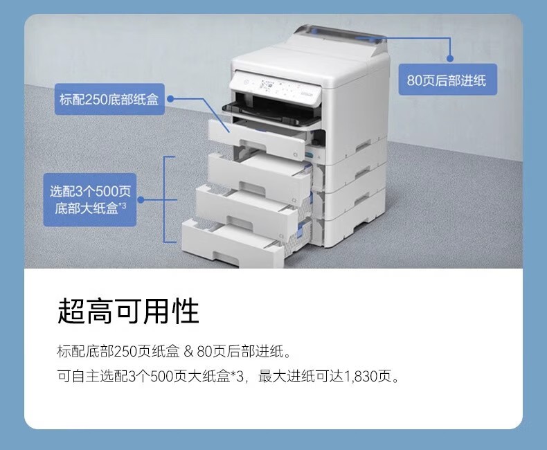 愛普生 Epson WF-C5390a 工作組級彩色商用墨倉式?多功能一體機